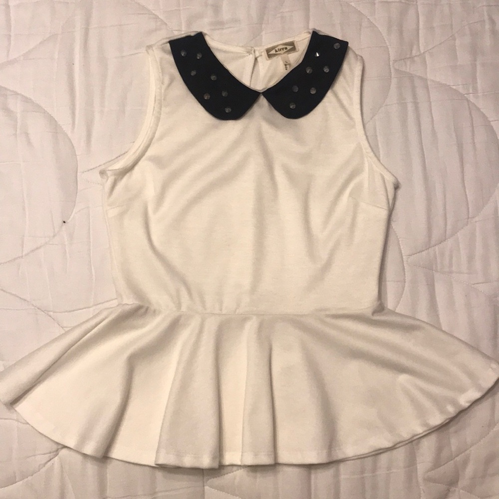 PacSun Kirra Peplum Studded Collar Tank